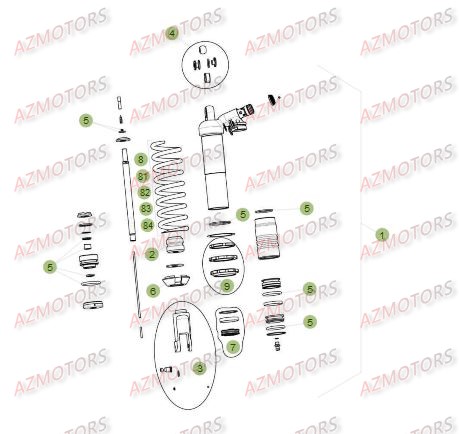 SUSPENSION ARRIERE [2] BETA RR 4T 498 13